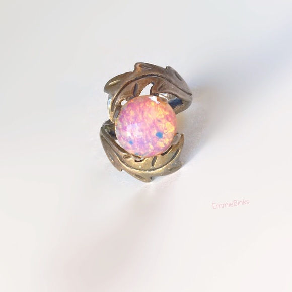 Vintage J SOTELO Sterling 925 Taxco Foil Opal Ring - Picture 3 of 8